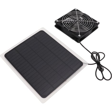 10W kit ventilateur solaire étanche refroidisseur pour niche chien poulailler serre (1/5)