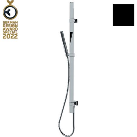 Ensemble barre de douche plate et douchette noir mat Apice - Bossini D48088073