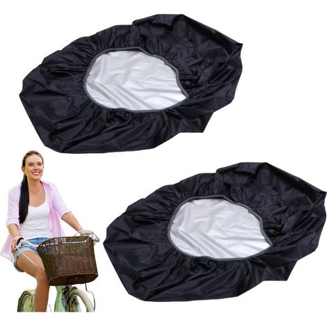 Housse de Pluie pour Paniers de Vélo,2 pièces Housse Panier Vélo Imperméable,Housse de Panier Vélo,Couverture Housse de Pluie Panier pour Bicyclette,Housse Protection pour Panier de Vélo étanche (1/5)