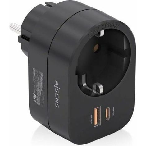 Scatola di fusibili Aisens ASPS-1A1C07-BK Nero 3680 W 16 A