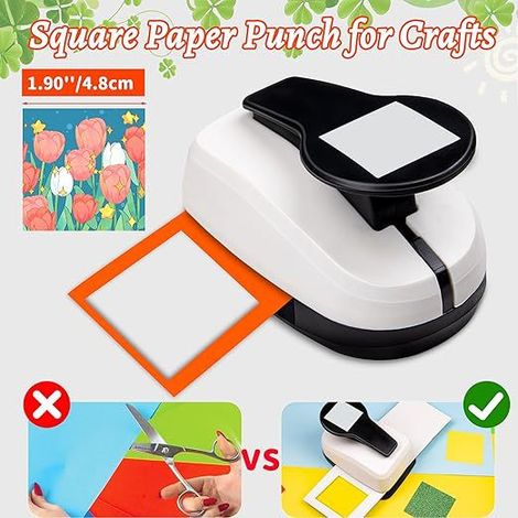 Quadratische Papierstanzmaschine, Prägewerkzeug, kreatives Prägen, Prägezubehör für Bastelarbeiten im Kindergarten, Stanz- und Druckmaschine (1/5)