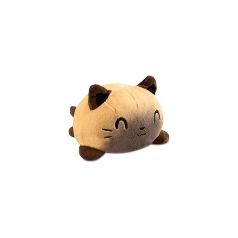 Chat en peluche réversible double face, jouet mignon émotion, cadeau créatif pour enfants et famille, brun – (1/5)
