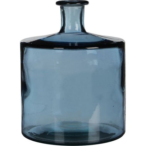 Mica Flasche Guan Glas blau 26 x 21 cm Deko-Accessoires