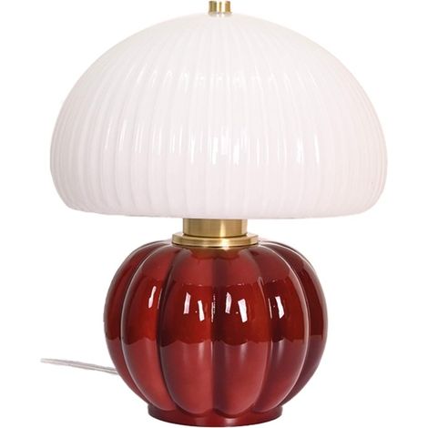 Lampe à poser Madeleine Verre et Céramique rouge burgundy (1/3)