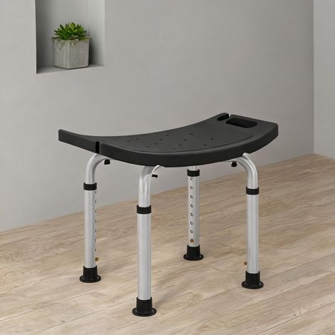Tabouret de douche en aluminium et HDPE hauteur réglable assise (1/5)