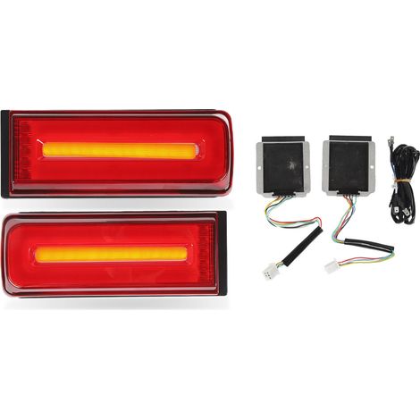1 paire de feux arrière arrière LED de remplacement pour Benz classe G W463 pré-lifting 1991 à 2018 rouge (1/5)