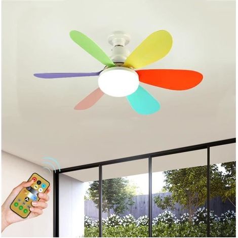 Kleiner Deckenventilator mit Beleuchtung, E27, 40 Watt, kleiner, multifunktionaler, leiser Deckenventilator für das Schlafzimmer (1/5)