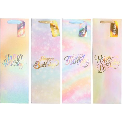 Sacchetto regalo per feste 12x36x9cm mix strigo