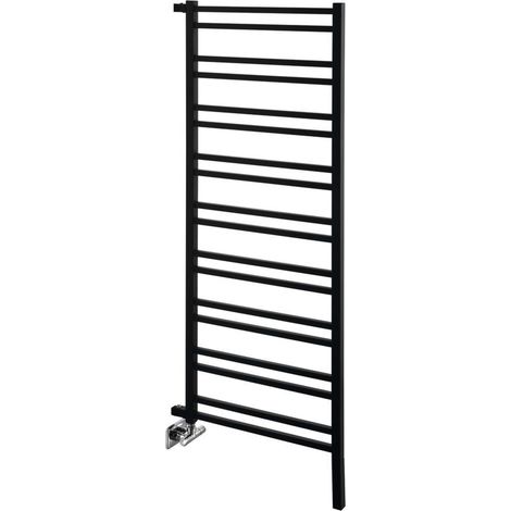 Sapho Metro Space - Scaldasalviette 55x143 cm, 525 W, nero opaco IR438B (1/5)