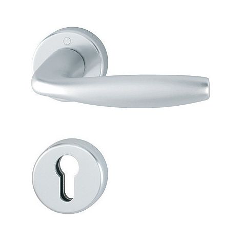 HOPPE® Drücker-Halbgarnitur mit Rosetten New York 1810H/42/42S, Aluminium, 3272861 (1/4)