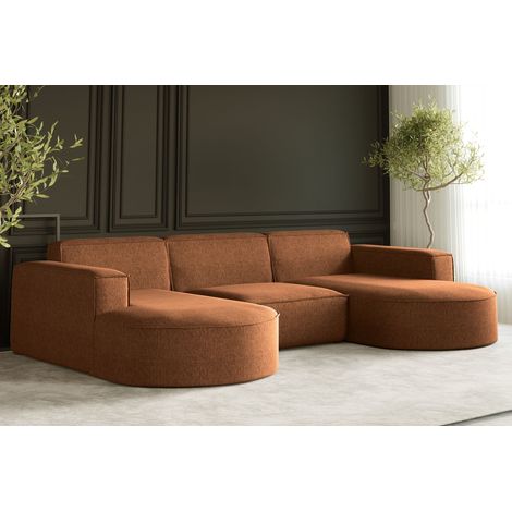 Ecksofa, Sofa U form, Couch U form MODENA U STUDIO stoff Neve Kupfer (1/5)