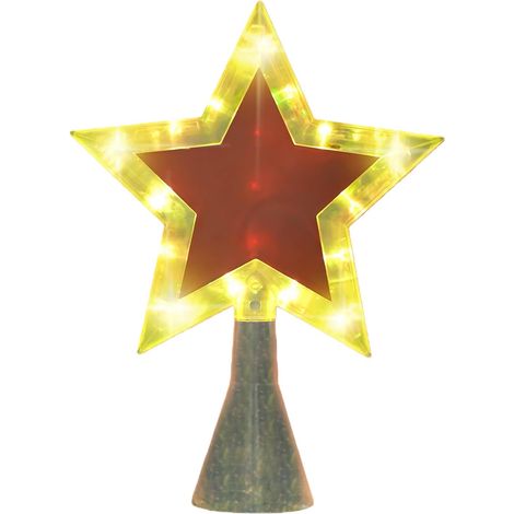 Étoile de sapin de Noël avec lumières LED et musique - Étoile à cinq branches - Décoration pour intérieur et Nouvel An (1/5)