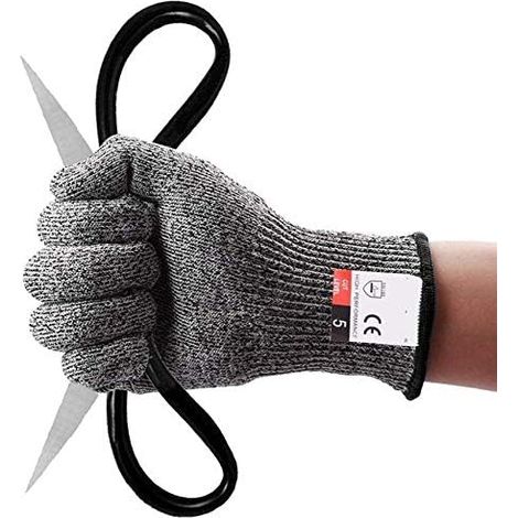 Schnittfeste Arbeitshandschuhe, Schutzklasse 5, Herren-Sicherheitshandschuhe, schnittfeste Handschuhe für Küche, Metzgerei und Arbeiten im Freien.