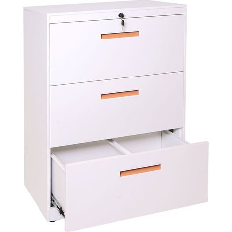 Hängeregisterschrank HHG-042, Aktenschrank Büroschrank Stahlschrank, A4 abschließbar 103x76x46cm weiß (1/5)