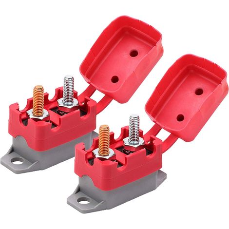 Disjoncteur à réinitialisation Automatique DC 12 V – 24 V avec Boulon de Protection pour Automobile et Plus Encore (35 A, 2 pièces)