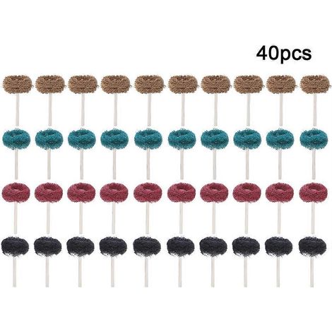 Ensemble de 40 meules abrasives à tige brossée pour le polissage d'outils rotatifs (1/4)