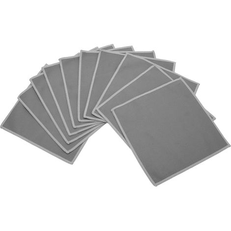 10 lingettes nettoyantes pour aides auditives, chiffon microfibre réutilisable gris, retire la poussière, entretien lunettes, 10 pièces (1/5)
