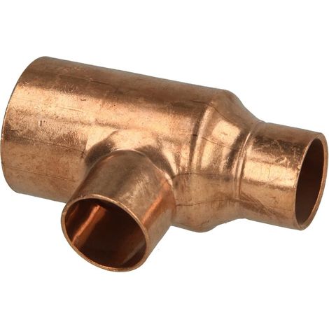 Raccord à braser cuivre té réduit 35 x 22 x 22 mm
