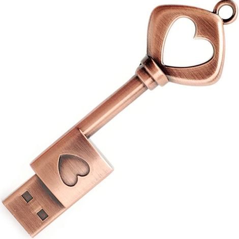Clé USB 32 Go,Clef USB en Forme de Clé Rétro Métal Mémoire Stick USB 2.0 Pen Drive (1/5)