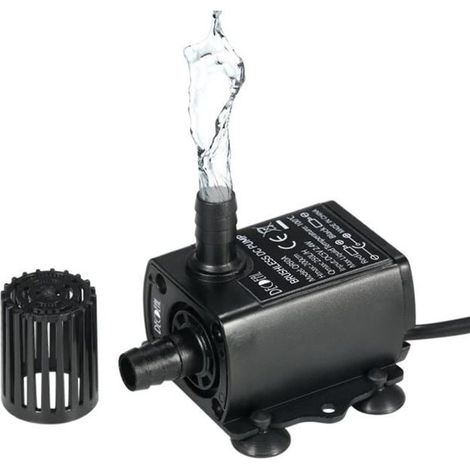 Ultra-silencieux Mini Brushless Pompe à Eau Étanche Submersible Fontaine Aquarium Circulation 250L / H Ascenseur 200 cm (1/4)