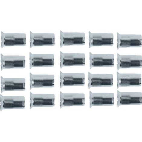 Inserti filetti in acciaio inox, testa zigrinata, assortimento