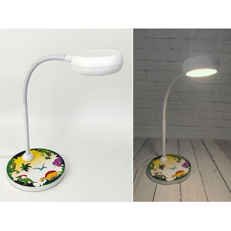 Kinder Schreibtischlampe DINO mit Flexarm zum Lesen, Höhe 43cm (1/5)