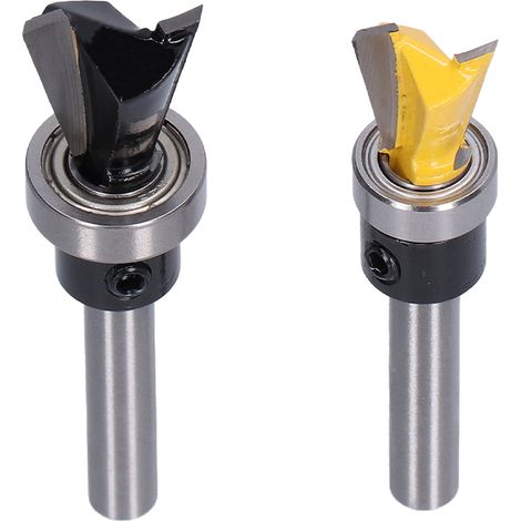 2-teiliges Set Schwalbenschwanzfräser mit Kugellager für Oberfräsen, 1/4-Zoll-Schaft (1/5)