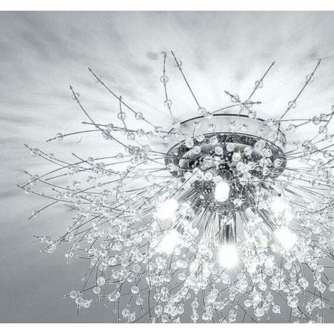 Plafonnier Lustres en Cristal. 6 Lumières G9 Luminaire Plafonnier en Cristal. Lustre Feu D'artifice K9 Cristaux. Chambre (Ampoule non incluse) (1/5)