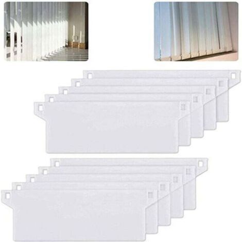 Lot de 10 plaques de lestage pour store californien – Poids 31g chacune – Plastique haute qualité avec revêtement UV – Remplacement facile - 10pcs (1/5)