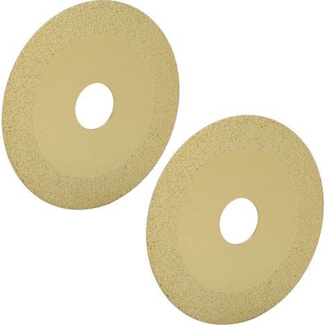 2 disques à tailler le verre, diamètre intérieur 22 mm, diamètre extérieur 100 mm, largeur de meulage 15 mm, épaisseur 1 mm, disque diamanté pour la taille des carreaux, du cristal, des bouteilles de