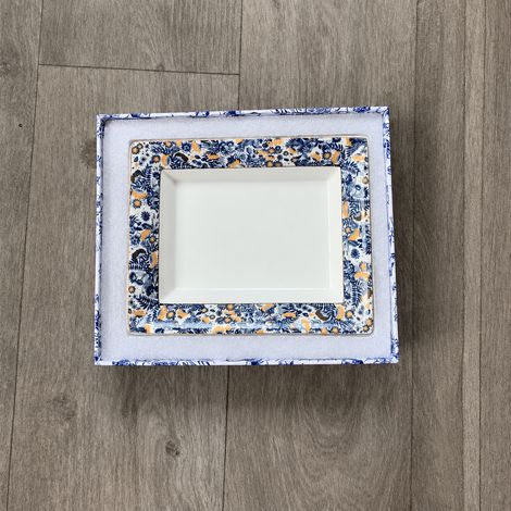 Cendrier céramique cigares style rétro Motif hortensia vide-poche décoratif pour salon bureau 22 × 22 × 13 cm 1 kg – Livraison gratuite