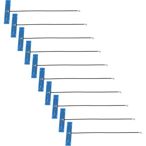 10 antennes intégrées de type T pour Wi-Fi double bande 2,4 GHz/5,8 GHz, signal stable et à gain élevé, sur circuit imprimé. (1/5)