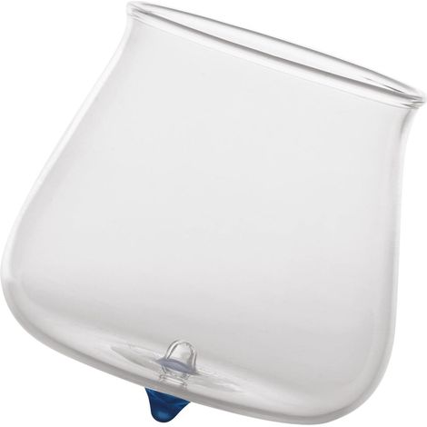Zafferano Lot De 6 Verres Tumbler Série Pirolo En Verre Borosilicaté Bleu Design Rotatif Et Oblique Résistant Aux Chocs Thermiques Pour Table Moderne (1/5)