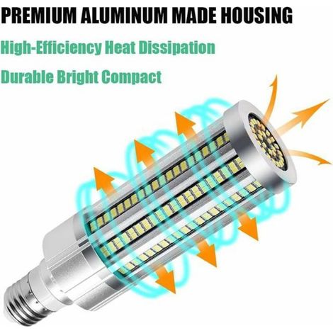 Ampoule Led Maïs - 60 W - 7200 Lm - 6000 K - Base E27 - Pour Entrepôt Atelier (1/4)