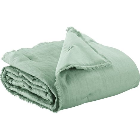Plaid Uni Doux Couverture pour Canapé et Lit Coloris Opaline 135 x 200 cm - PANGIVO