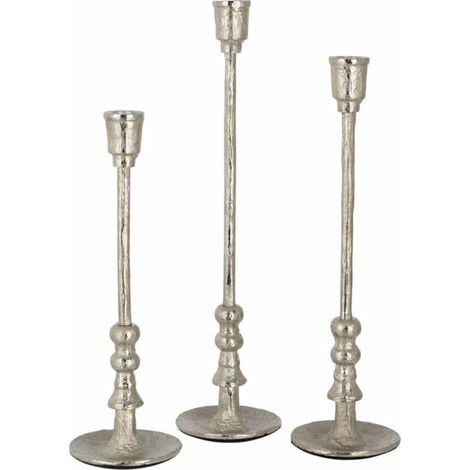 Lot de 3 Chandeliers Design "Becca" 44cm Argent (1/2)