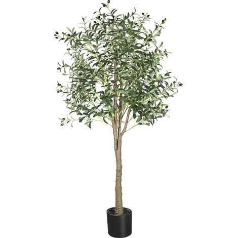 Arbre d'olivier artificiel de 180 cm, plante d'olivier en soie artificielle avec des feuilles réalistes, faux arbre pour la décoration intérieure de la maison et du bureau (1/5)