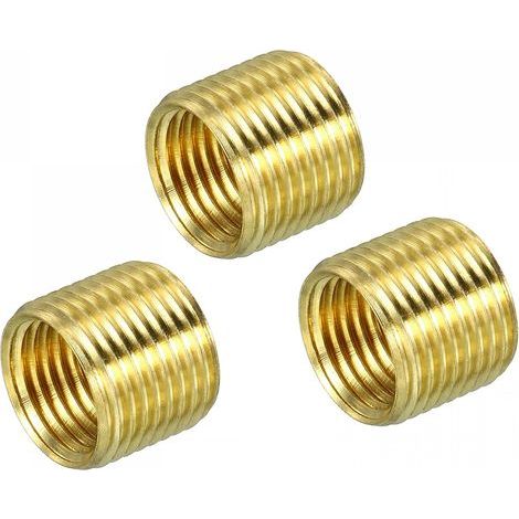 Filetage Réduction Écrous Insert M12 x 1mm Mâle à M10 x 1mm Femelle Laiton Adaptateurs 10mm Long Tuyau Raccord Conversion Manchon Réducteur, Paquet de 3 (1/5)
