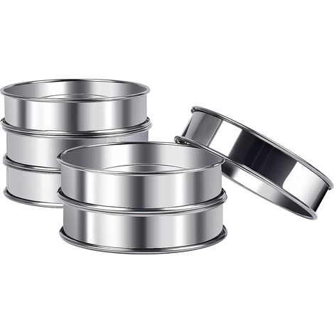 Lot de 6 cercles à dessert ronds, grands formats, pour muffins et pâtisserie (1/5)