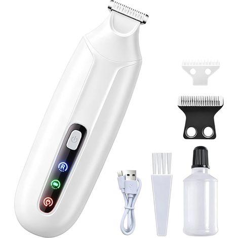 Tondeuse à pattes de chiens Outil de toilettage sans fil avec lumière LED tondeuse électrique de toilettage des pattes de chien pour petits grands chatons lapins extérieur maison intérieur (1/5)