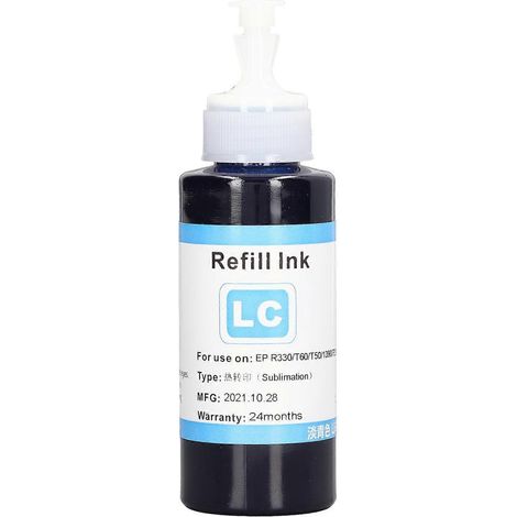 Recharge d'encre de sublimation (100 ml) pour impression par transfert thermique, accessoire pour imprimantes numériques R330, 230, T60, T50 et LC
