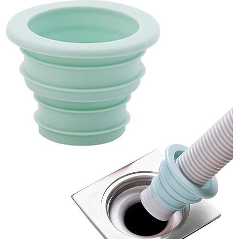 6 tapones de sellado, tapones de sellado para desagüe de lavadora, tubería de desagüe de piso, PP (verde)