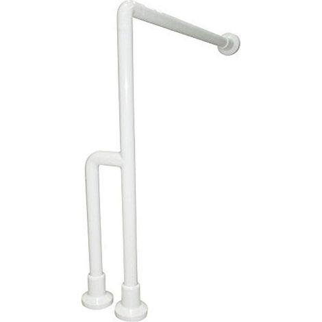 Barra sostegno maniglione a parete doccia disabili inox bianco nofer 15203.W