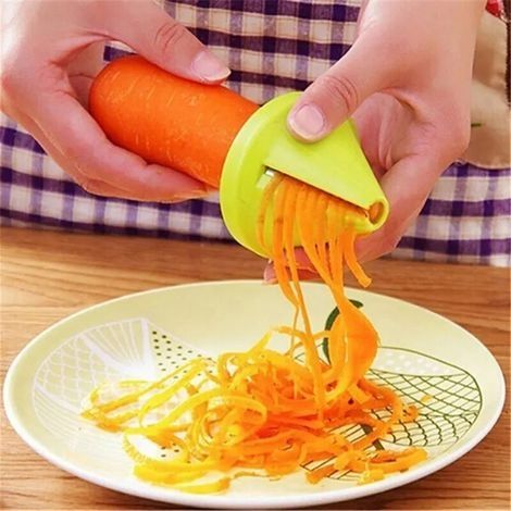 Multifunktionaler Spiralschneider für Obst und Gemüse, manuell, für Kartoffeln, Karotten, Rotationsreibe, Küchenhelfer (1/4)