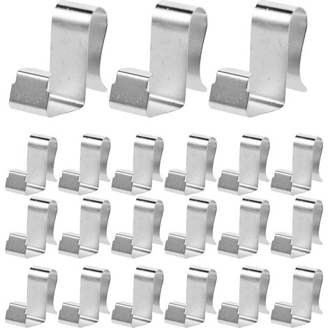 Ensemble de 30 clips de fixation pour gouttière en acier inoxydable (réglables) (1/5)