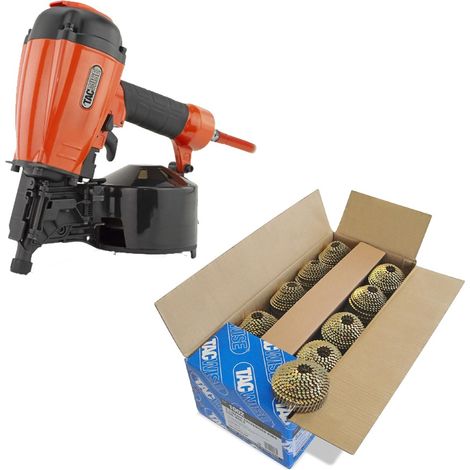 Tacwise FCN55V Coil 57mm Air Framing Nailer + 14,400 2.1 X 32mm Galvanised Nails (1/5)