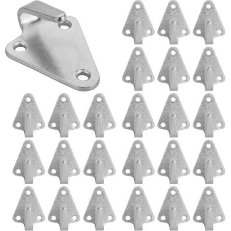 Lot de 30 crochets de bâche à trois trous en métal - Crochets de fixation - Crochets de fixation - Œillets d'arrimage - Support de filet de remorque pour la fixation de filets de remorque, filet de (1/5)