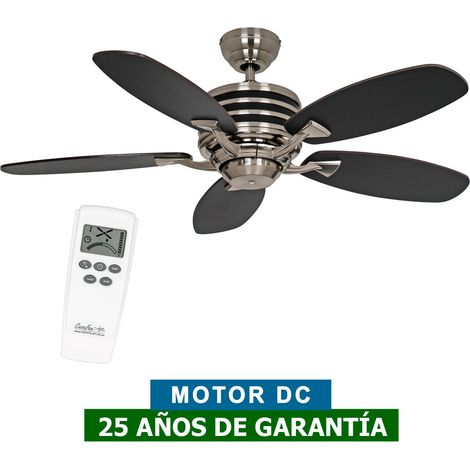Ventilateur de plafond CasaFan 9510345 ECO GAMMA 103cm Noyer ou noir laqué/chrome satiné (1/5)