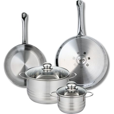 Ensemble de 2 Poêles de cuisson 24 et 28 cm et 2 faitouts 14 et 20 cm Elo Profi Brillant (1/5)