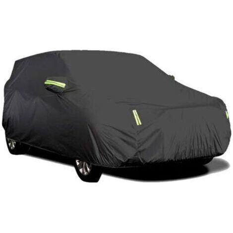 Housse de voiture extérieure – Nylon résistant à l'eau – 4,5 x 1,75 x 1,5 m – Protection anti-UV et neige – 6 bandes réfléchissantes (1/5)